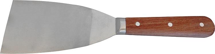 Malerspachtel 60mm, Haromac durchg., konisches Blatt, INOX, Rosenholz