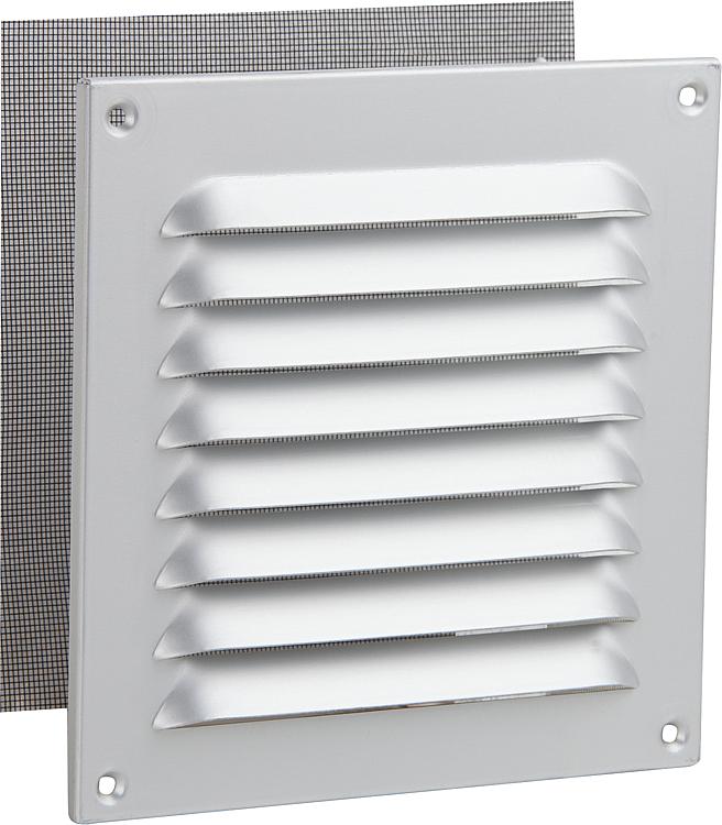 Wetterschutzgitter,Alu eloxiert 150x150mm mit Insektenschutz Schrauben und Dübel Wetterschutzgitter,Alu eloxiert 150x150mm mit Insektenschutz Schrauben und Dübel