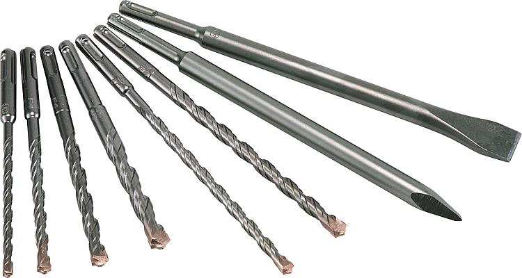 ALPEN SDS-Plus Hammerbohrer- und Meisselset SDS-plus Mix-Box 8-tlg. ALPEN SDS-Plus Hammerbohrer- und Meisselset SDS-plus Mix-Box 8-tlg.