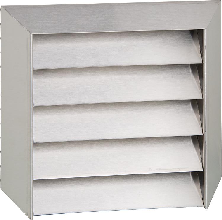 Außengitter mit Lamellen, V2A Anschluss 150 mm, Außenmaß: 230 x 205 mm Außengitter mit Lamellen, V2A Anschluss 150 mm, Außenmaß: 230 x 205 mm
