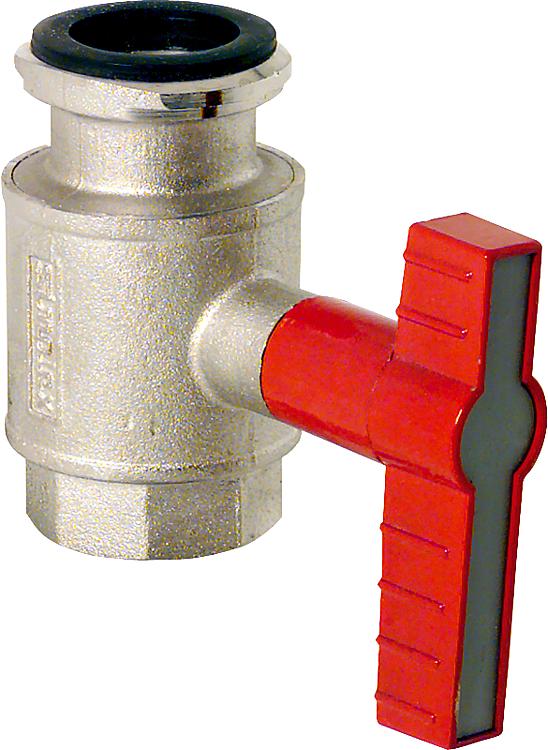 Pumpenkugelhahn 1" Typ F mit Flügelgriff aus Metall rot beschichtet Pumpenkugelhahn 1" Typ F mit Flügelgriff aus Metall rot beschichtet