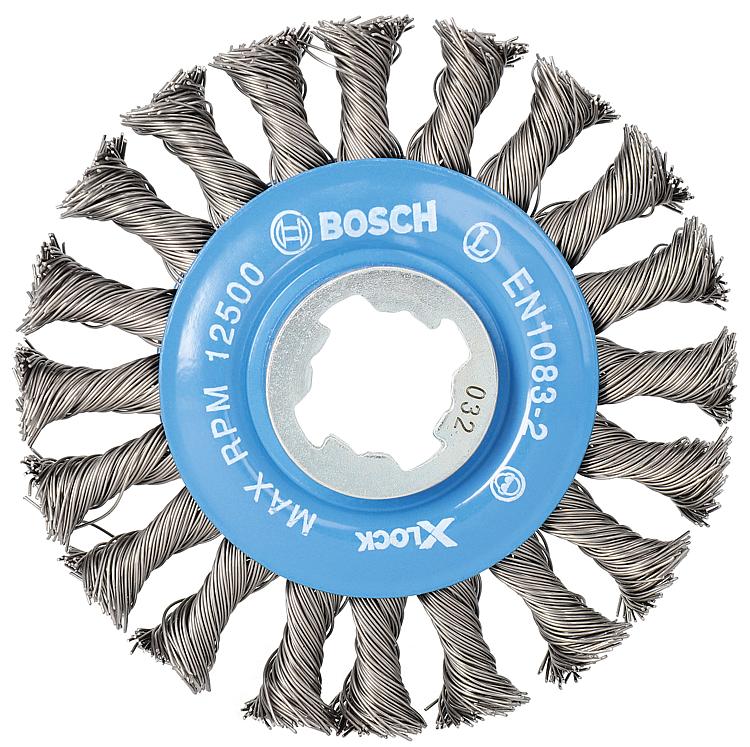 Zopfbürste BOSCH® mit X-Lock Aufnahme Ø 115 mm 0,5 mm Stahldraht Zopfbürste BOSCH® mit X-Lock Aufnahme Ø 115 mm 0,5 mm Stahldraht