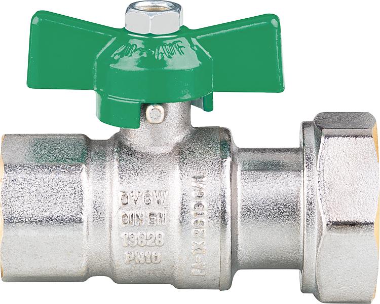 Trinkwasser Kugelhahn IG DN20(3/4")xÜWMDN25 (1") Messing verchr., DVGW zert. Trinkwasser Kugelhahn IG DN20(3/4")xÜWMDN25 (1") Messing verchr., DVGW zert.