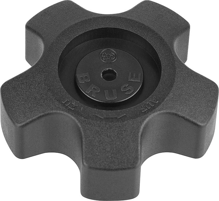Handrad "ergo", D60 SW 6, schwarz, für Oberteil DN15/20 Handrad "ergo", D60 SW 6, schwarz, für Oberteil DN15/20