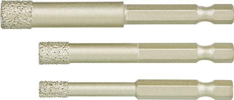 Fliesenbohrkronenset HELLER® 3-tlg Diamant CeraExpert Accuspeed Ø 6/8/10 mm Fliesenbohrkronenset HELLER® 3-tlg Diamant CeraExpert Accuspeed Ø 6/8/10 mm