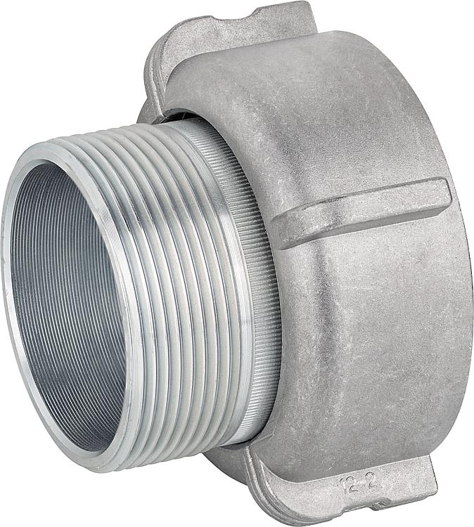 Anschlussstück Schütz DN50 (2") auf AG DN50 (2")mit ÜWM S75x6IG Anschlussstück Schütz DN50 (2") auf AG DN50 (2")mit ÜWM S75x6IG
