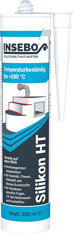 Silikon HT INSEBO temperaturbeständig bis 280 °C rotbraun 300ml Kartusche Silikon HT INSEBO temperaturbeständig bis 280 °C rotbraun 300ml Kartusche