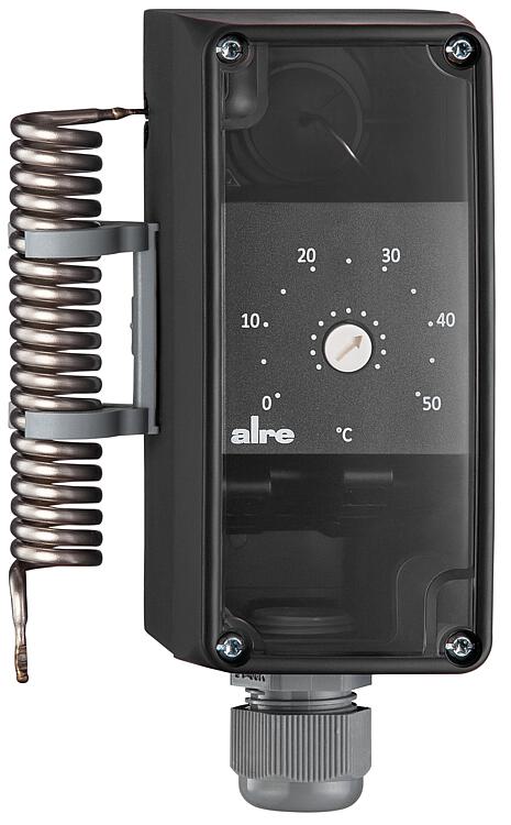 Anlagenraumthermostat, 0…50°C, Hysterese 1,3K, TW, Inneneinstellung, RTKSA-101.110 Anlagenraumthermostat, 0…50°C, Hysterese 1,3K, TW, Inneneinstellung, RTKSA-101.110