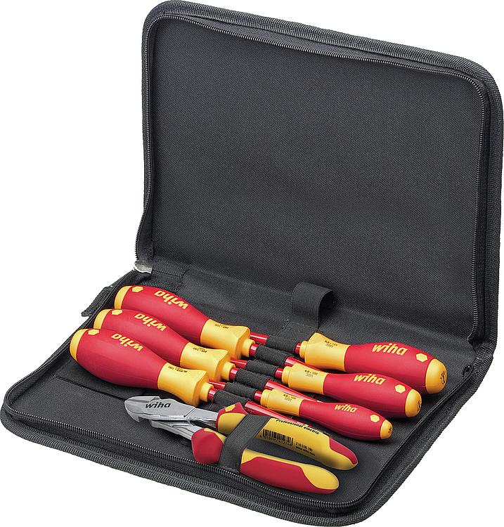Werkzeug-Set Wiha® Schraubendreher und Seitenschneider, 7- teilig, mit Werkzeugmappe Werkzeug-Set Wiha® Schraubendreher und Seitenschneider, 7- teilig, mit Werkzeugmappe