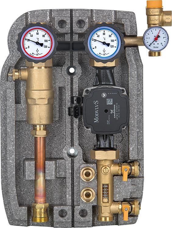 Solarstation Easyflow DN25(1") Zweistrang,8-28l/min,Luftabsch., Grundfos UPM3 Hy Solarstation Easyflow DN25(1") Zweistrang,8-28l/min,Luftabsch., Grundfos UPM3 Hy