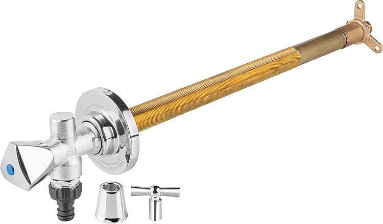 Außenarmatur Frost-Tec frostsicher*Mod.24* DN15 (1/2") L=max 420mm mit RFV, DVGW Außenarmatur Frost-Tec frostsicher*Mod.24* DN15 (1/2") L=max 420mm mit RFV, DVGW