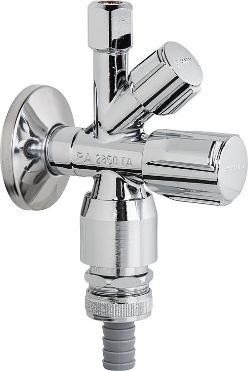 SCHELL Kombi-Eckventil COMFORT Comfort-Griff+Fettk.oberteil+RV+RB+ ASAG, Anschl. SCHELL Kombi-Eckventil COMFORT Comfort-Griff+Fettk.oberteil+RV+RB+ ASAG, Anschl.