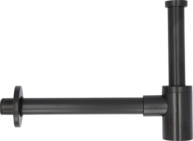 Waschtisch-Flaschensiphon Design Edelstahl schwarz, DN32 (1 1/4") x 32mm Waschtisch-Flaschensiphon Design Edelstahl schwarz, DN32 (1 1/4") x 32mm