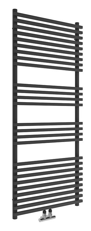 Handtuchheizkörper Trapani 1400 x 600 mm mit Mittelanschluss, Farbe Schwarz Matt Handtuchheizkörper Trapani 1400 x 600 mm mit Mittelanschluss, Farbe Schwarz Matt
