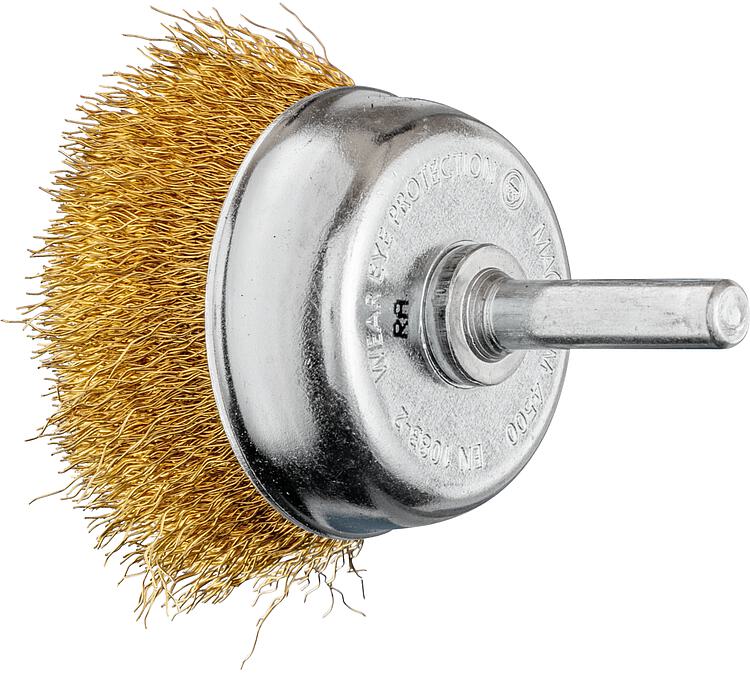 Topfbürste Pferd TBU ungezopft, Ø 50 mm, Schaft-Ø 6 mm, Messingdraht Ø 0,20 mm, Topfbürste Pferd TBU ungezopft, Ø 50 mm, Schaft-Ø 6 mm, Messingdraht Ø 0,20 mm,