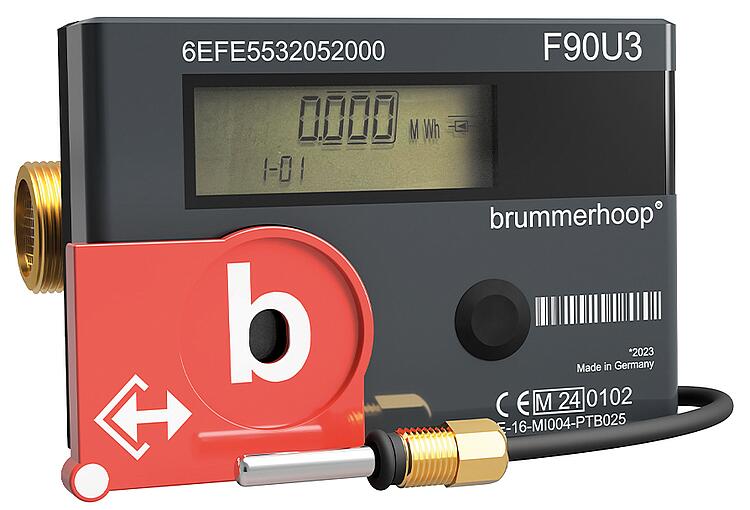Kompakt-Ultraschallwärmezähler F90U3 DN15 (3/4") AG, Einbaulänge 110mm Durchflus Kompakt-Ultraschallwärmezähler F90U3 DN15 (3/4") AG, Einbaulänge 110mm Durchflus