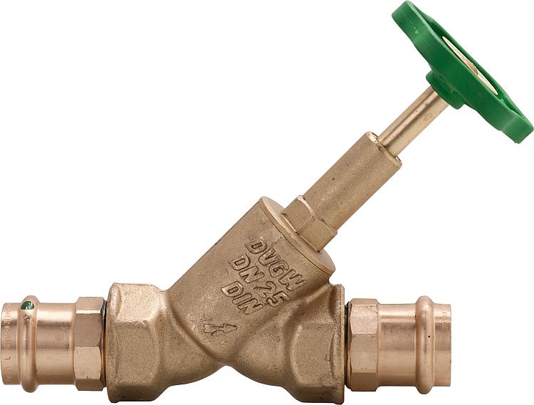 Freistromventil ohne Entleerung, steigende Spindel 1508 Pressanschl. DN 20, 18 m Freistromventil ohne Entleerung, steigende Spindel 1508 Pressanschl. DN 20, 18 m