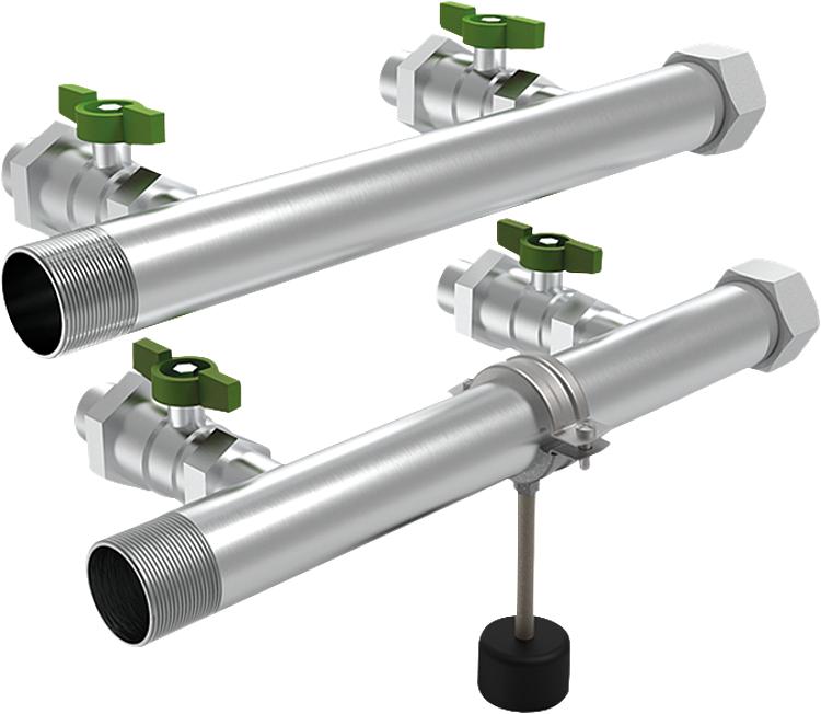 Zulauf-/ Druckleitungssatz Grundfos DN25(1") Pumpen-/ DN40(1 1/2") Systemanschluss Zulauf-/ Druckleitungssatz Grundfos DN25(1") Pumpen-/ DN40(1 1/2") Systemanschluss