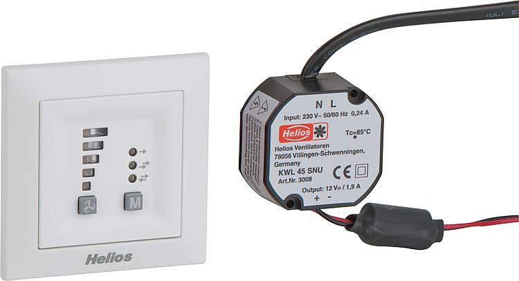 KWL 45 STS-UP Helios Steuerung zum Einbau in UP-Dose KWL 45 STS-UP Helios Steuerung zum Einbau in UP-Dose