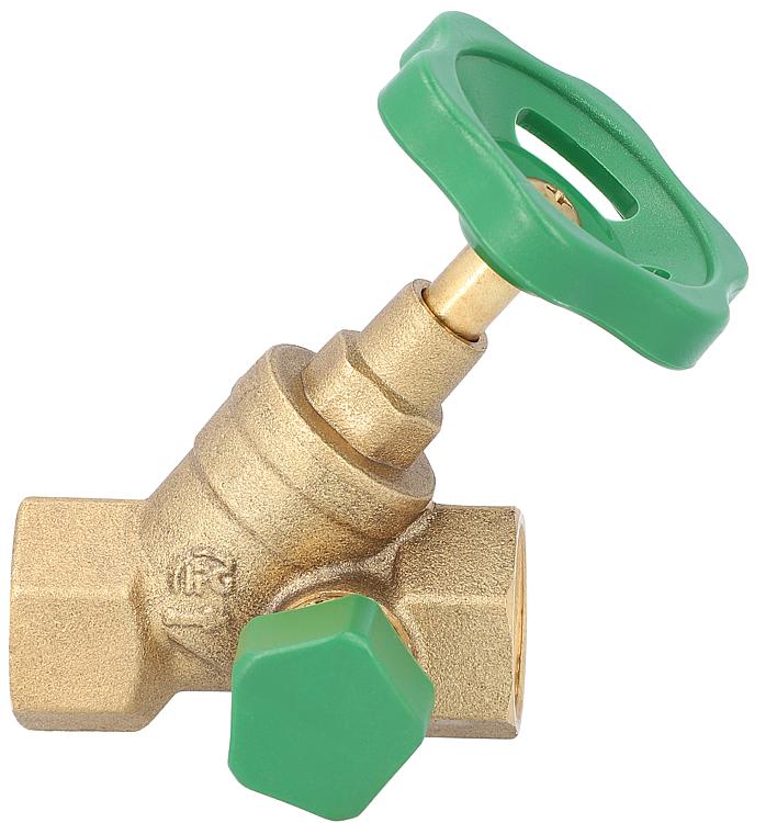 Schrägsitzventil DN 15 1/2" mit Entleerung Schrägsitzventil DN 15 1/2" mit Entleerung