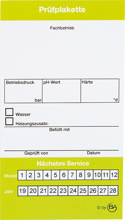 Heatcheck Prüfplaketten Box (64 x 108 mm) mit 12 Aufklebern Heatcheck Prüfplaketten Box (64 x 108 mm) mit 12 Aufklebern