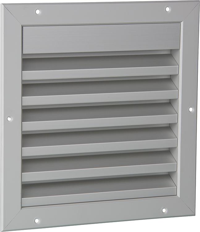 Wetterschutzgitter Alu Einbaumaß:245 x 245mm mit Fliegendraht und Einbaurahmen