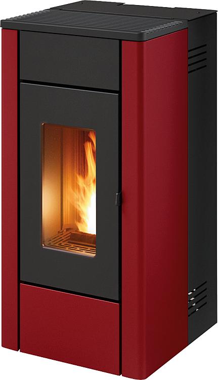 Pelletofen May Air Grundgerät + Verkleidung Metall Bordeaux, 7KW Pelletofen May Air Grundgerät + Verkleidung Metall Bordeaux, 7KW