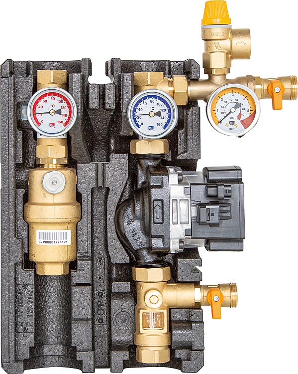 Solarstation Midi Basic DN20(3/4"), 2-Strang, Flowmeter Wilo Para ST 15-130/7-50