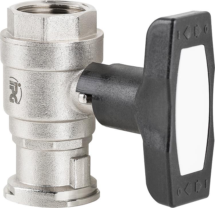 Isolier-T Kugelhahn, Typ F DN32(11/4")IGxDN25(1") Flansch PN20, voller Durchgang Isolier-T Kugelhahn, Typ F DN32(11/4")IGxDN25(1") Flansch PN20, voller Durchgang