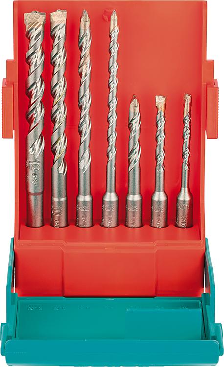 Hammerbohrer HELLER® 7-tlg. BIONIC Pro mit SDS-Plus Aufnahme Ø 5/6/6/8/8/10/12 mm