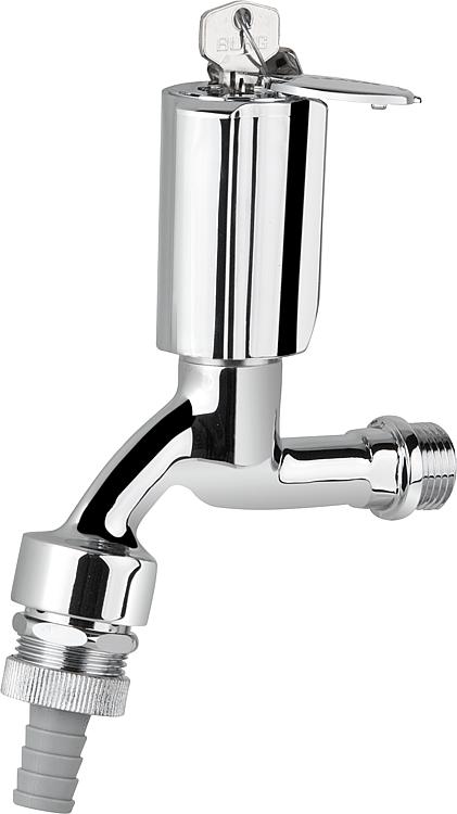 Schell Auslaufventil Secur abschließbar, mit RV u. RB DN15 1/2", chrom Schell Auslaufventil Secur abschließbar, mit RV u. RB DN15 1/2", chrom