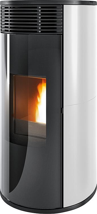 Pelletofen MCZ Pad Hydromatic 18 R, Grundgerät mit Verkleidung Weiß Keramik plan, 17,7 KW Pelletofen MCZ Pad Hydromatic 18 R, Grundgerät mit Verkleidung Weiß Keramik plan, 17,7 KW