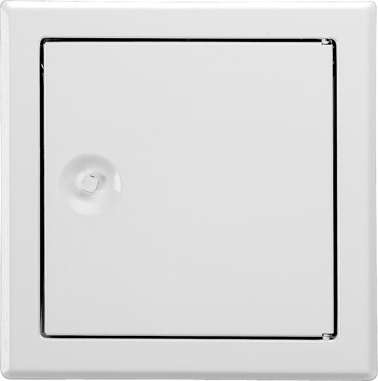 Revisionstür Softline Weiß mit Vierkantschlüssel Einbaumaß 450x450mm