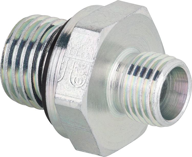 Spezialnippel mit Perbunan O-Ring 1/4" zyl. x LL 6 zu Ölschlauch Körting, Elco