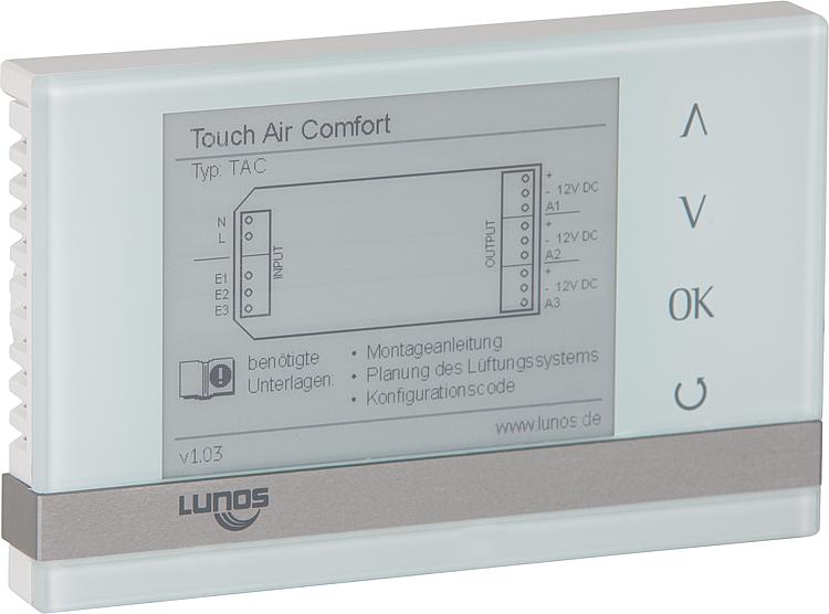 Komfortsteuerung Lunos Touch Air für e und E go, inkl. Einbaudose