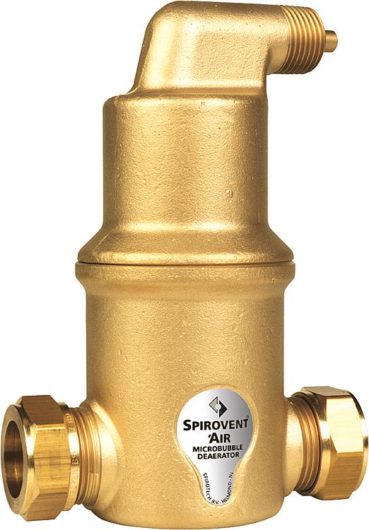 Mikroblasen-Luftabscheider Spirovent, 22mm Klemmanschluss, horizontal Mikroblasen-Luftabscheider Spirovent, 22mm Klemmanschluss, horizontal