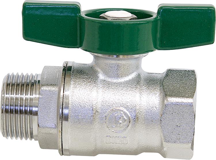 Trinkwasser-Kugelhahn R254D IG/AG 1 1/4" Messing verchromt/ Flügelgriff Trinkwasser-Kugelhahn R254D IG/AG 1 1/4" Messing verchromt/ Flügelgriff