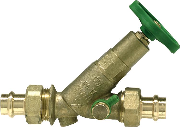 Freistromventil mit Pressverschraubung-Viega DN 15/12mm nichtst. Spindel u.Entl. Freistromventil mit Pressverschraubung-Viega DN 15/12mm nichtst. Spindel u.Entl.