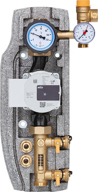 Solarstation Easyflow 1", Einstrang, 2-12l/min Wilo Para ST25/6 Solarstation Easyflow 1", Einstrang, 2-12l/min Wilo Para ST25/6