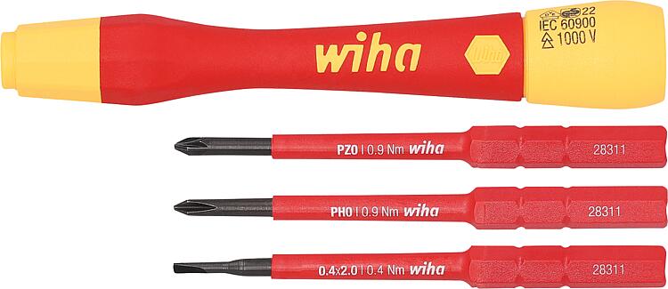 VDE-Feinschraubendreher-Set Wiha® slimVario® 4-teilig VDE-Feinschraubendreher-Set Wiha® slimVario® 4-teilig