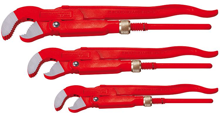 Zangenset Eckrohrzange DN25(1")+DN40(1.1/2")+DN50(2") Zangenset Eckrohrzange DN25(1")+DN40(1.1/2")+DN50(2")