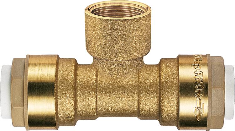 Steckfitting T-Stück mit Abgang IG, 15 x1/2" x15mm Steckfitting T-Stück mit Abgang IG, 15 x1/2" x15mm