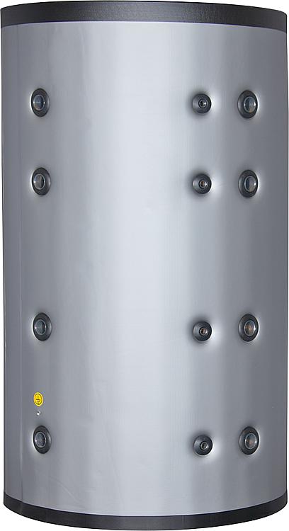 Pufferspeicher PF 1250 ohne Wärmetauscher, Inhalt 1266 Liter, Isolierung Farbe Silber