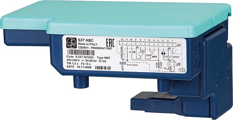 Gasfeuerungsautomat SIT-537 ABC Schutz IP 44, m. Anschluss f. STB Ref. 0.537.301