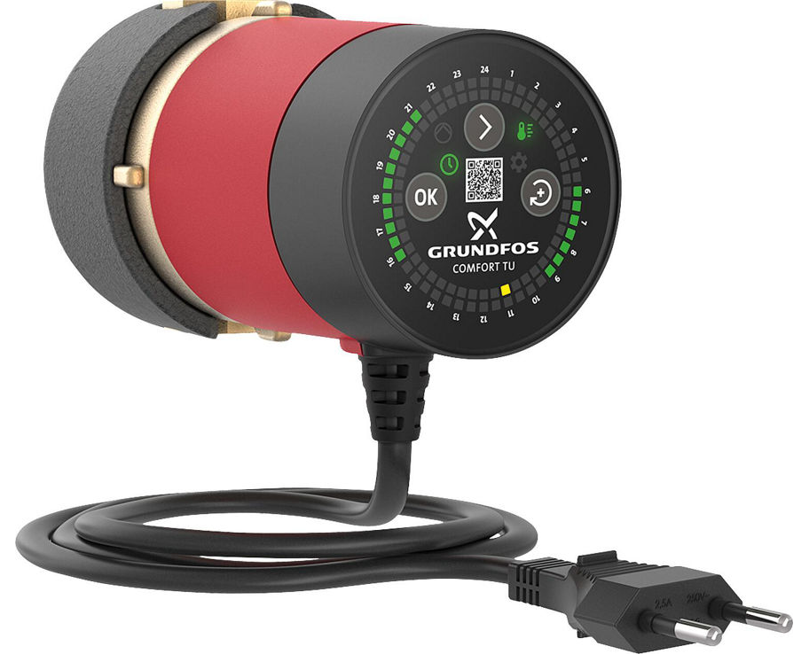 Zirkulationspumpe Grundfos Comfort 15-14 B TU, DN15 (1/2"), Baulänge 80 mm