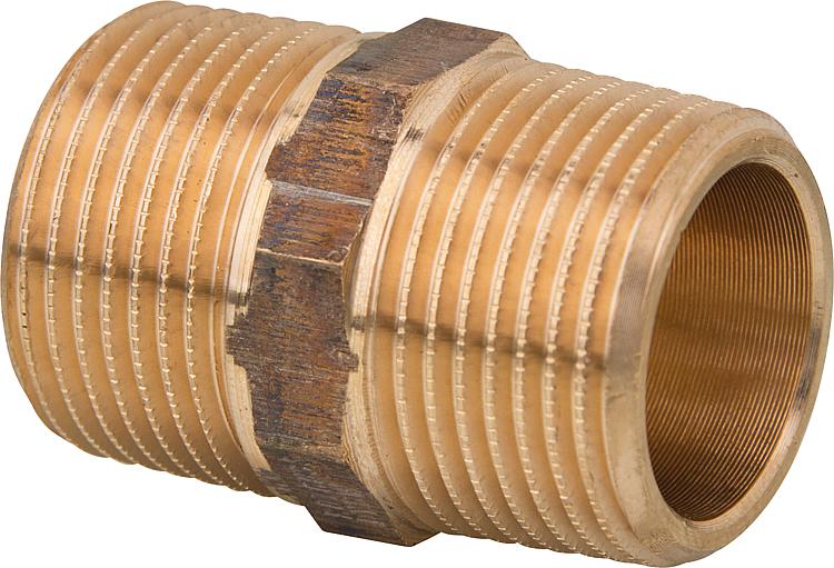Rotguß-Gewindefitting Doppelnippel Typ 3280 3/4" axa Rotguß-Gewindefitting Doppelnippel Typ 3280 3/4" axa