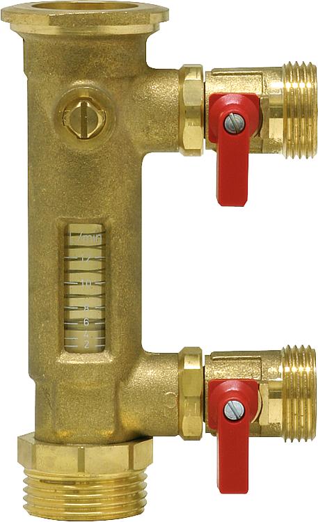 Durchflussmesser 2-12 l/min komplett, 1" AG mit Entleerung Durchflussmesser 2-12 l/min komplett, 1" AG mit Entleerung