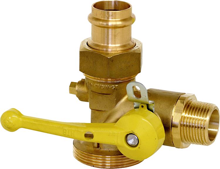 Zählerkugelhahn DN 25 mit Pressverschraubung 28 mm Modell 5220.35 Zählerkugelhahn DN 25 mit Pressverschraubung 28 mm Modell 5220.35