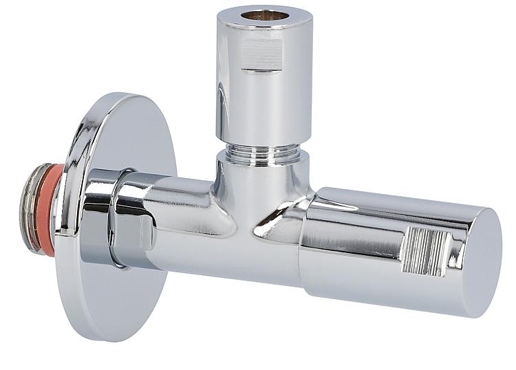 Eckventil Design-tec classic line DIN DVGW, hochglanz verchromt selbstdichtendes Eckventil Design-tec classic line DIN DVGW, hochglanz verchromt selbstdichtendes