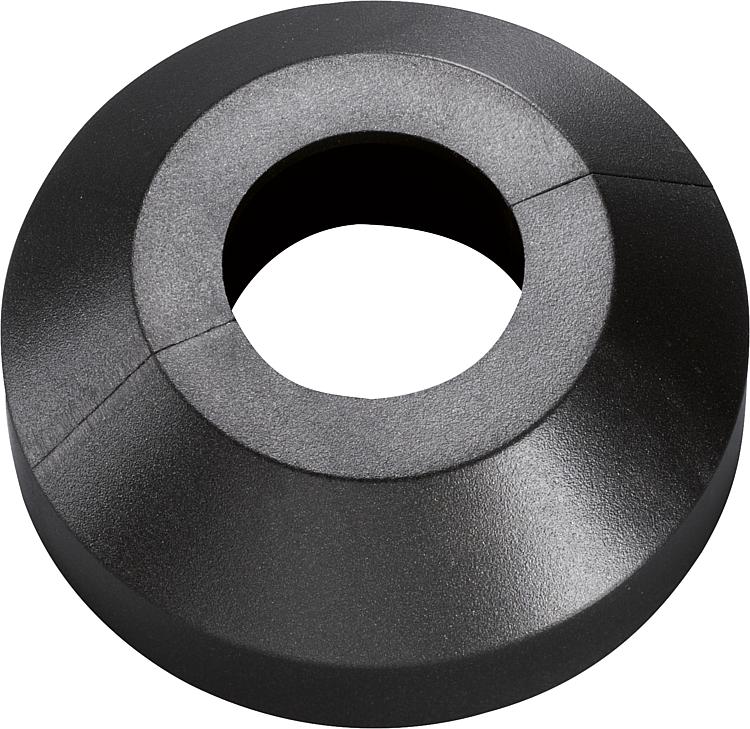 Einzelrosette Typ München Schwarzgrau -ähnlich RAL 7021 - 15mm Einzelrosette Typ München Schwarzgrau -ähnlich RAL 7021 - 15mm
